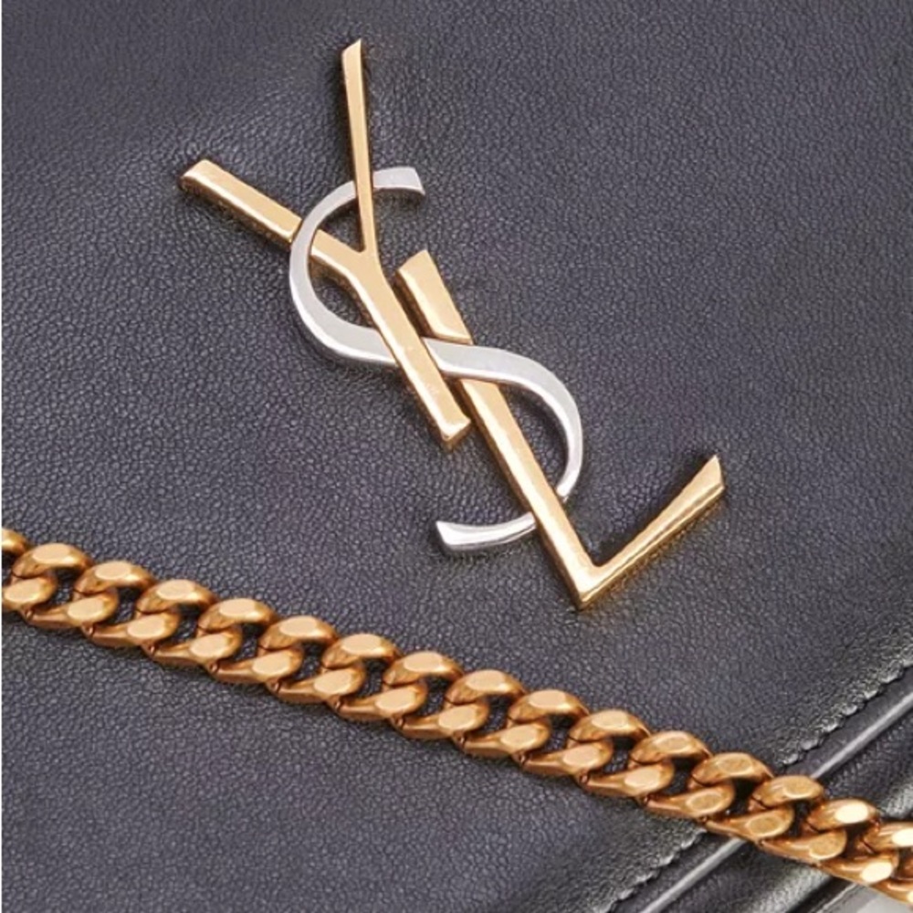 ❌SOLD❌ 🆕 Saint Laurent YSL Napa Leather Wallet on Chain - Picture 7 of 8